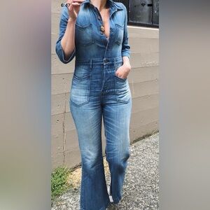 NSF Charley mechanic flare denim jumpsuit - P / XS NWOT